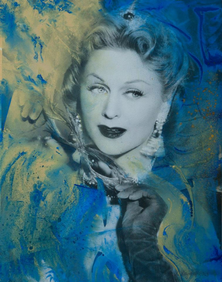 Aquarell Maske in Blau